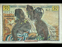 West Africa Emission Institute and Togo 50 Francs 1955 P-47