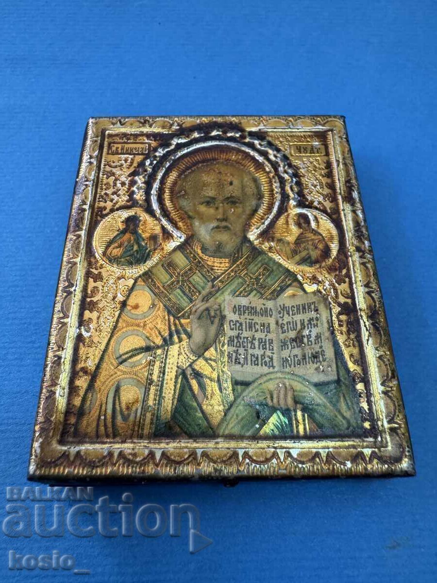 Veche icoană rusească de buzunar