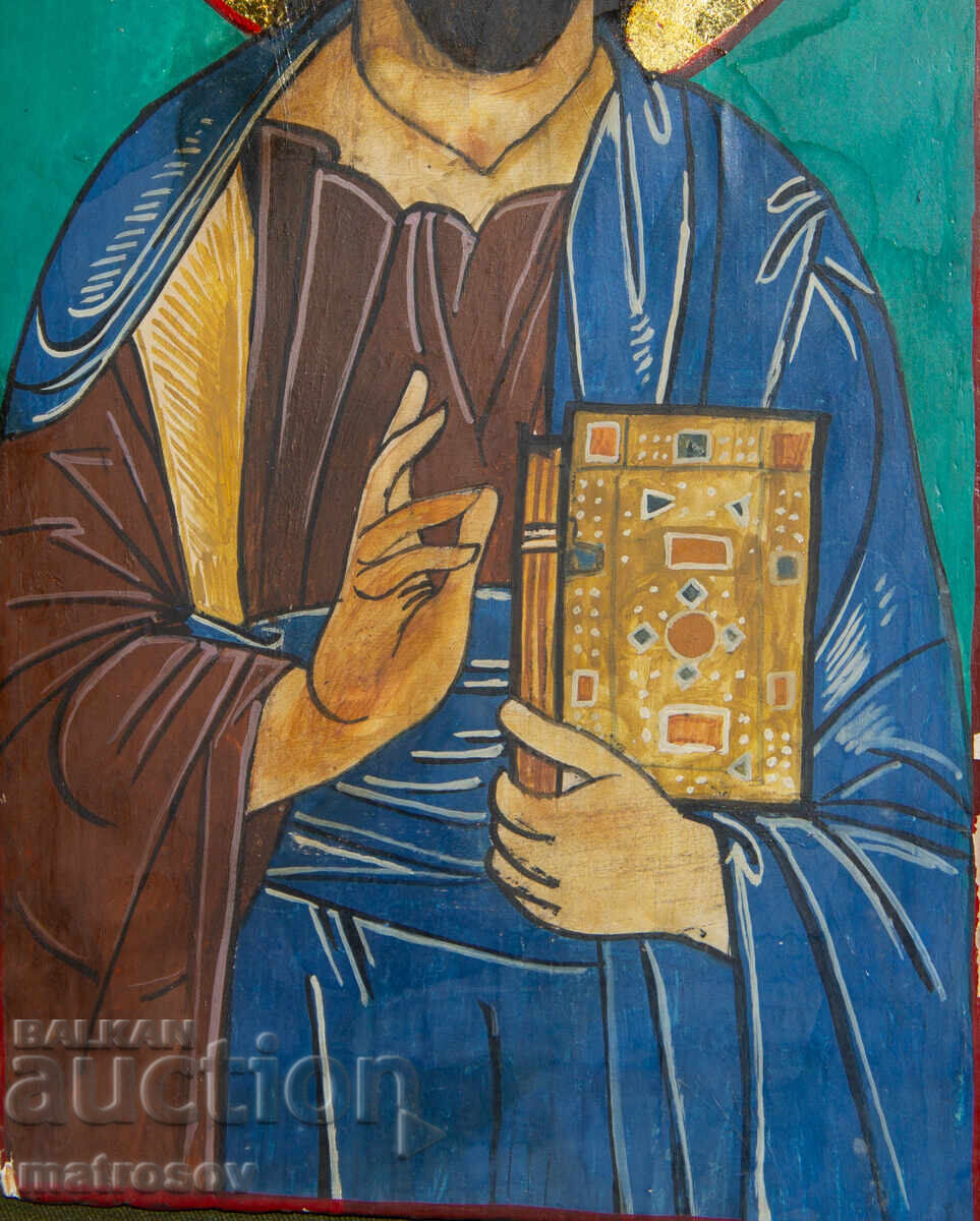 Icoană pictată manual, culori tempera, Iisus Hristos - 6 Icoană pictată manual, culori tempera, Iisus Hristos - 6