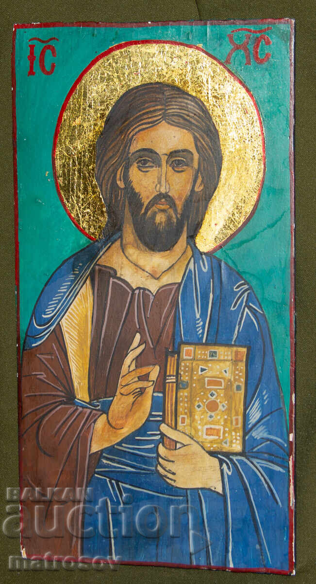 Icoană pictată manual, culori tempera, Iisus Hristos Icoană pictată manual, culori tempera, Iisus Hristos