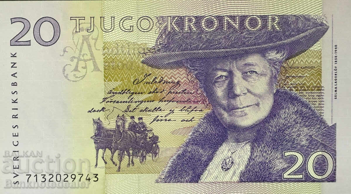 Sweden 20 Kronor 1997 Pick 63 Ref 9743 Uncirculated