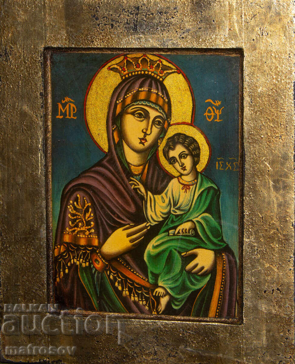 Ръчно рисувана икона,темперни бои,Св. Богородица с Младенеца с цена 200.00 лв. | € 102.26 Ръчно рисувана икона,темперни бои,Св. Богородица с Младенеца с цена 200.00 лв. | € 102.26