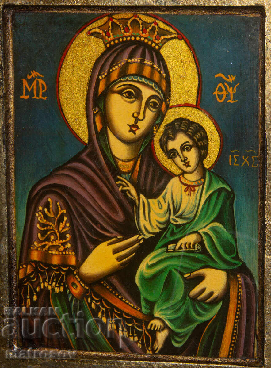 Ръчно рисувана икона,темперни бои,Св. Богородица с Младенеца - 5 Ръчно рисувана икона,темперни бои,Св. Богородица с Младенеца - 5