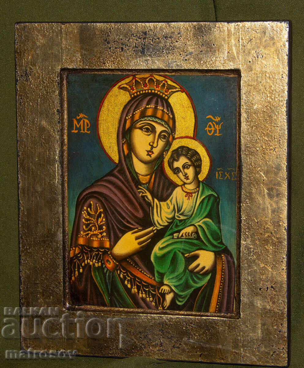 Ръчно рисувана икона,темперни бои,Св. Богородица с Младенеца Ръчно рисувана икона,темперни бои,Св. Богородица с Младенеца