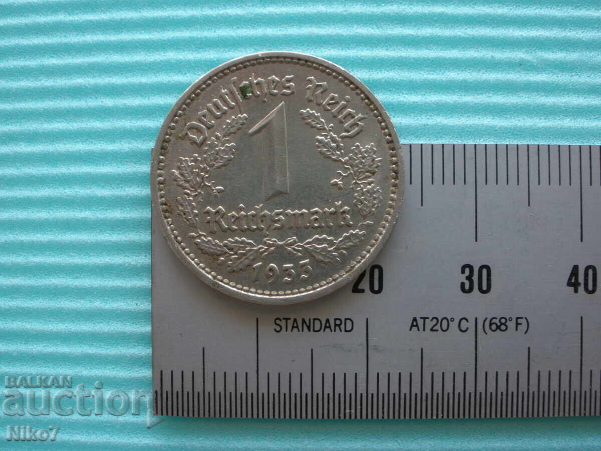 Auction  1 Reichsmark 1933-Germany Third Reich