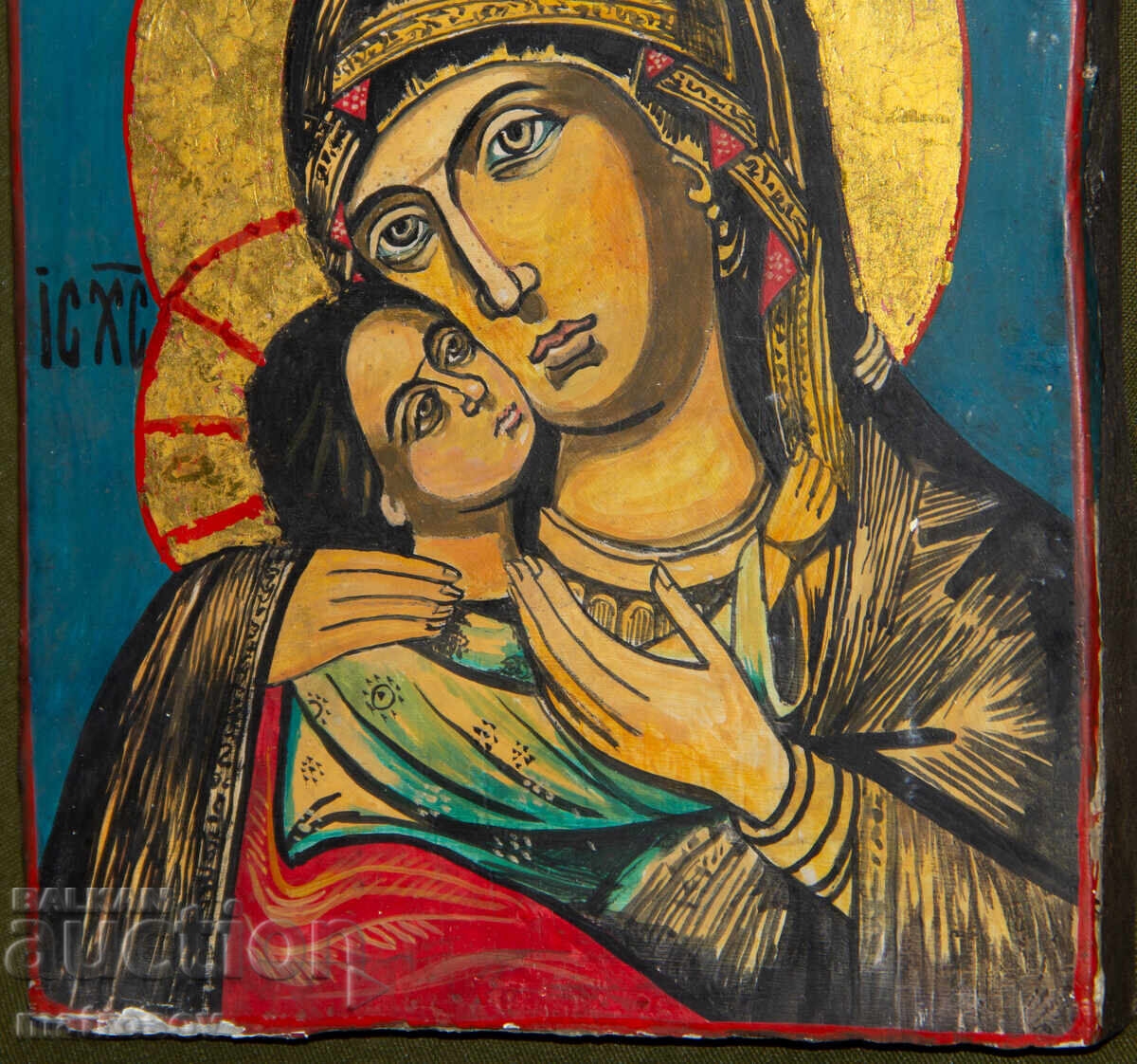 Hand-painted icon, tempera paints, St. Mary with the Child - 5 Hand-painted icon, tempera paints, St. Mary with the Child - 5
