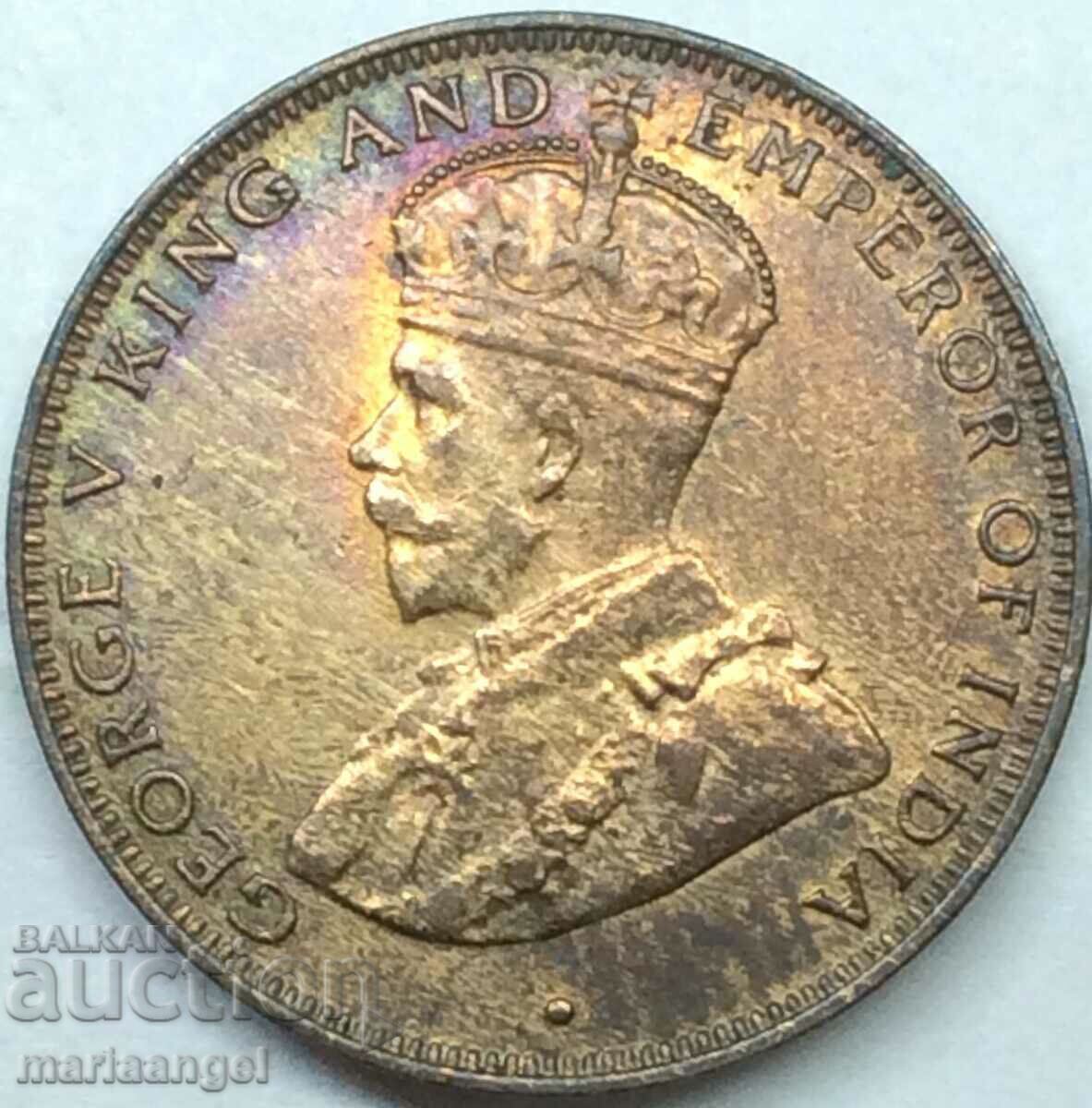 Hong Kong 1 Cent 1933 George V Bronze - 7 Hong Kong 1 Cent 1933 George V Bronze - 7