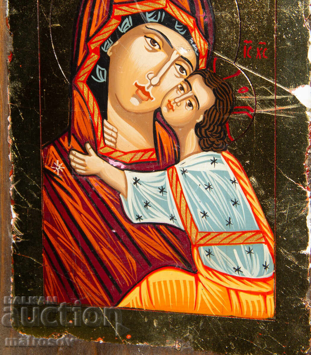 Hand-painted icon, tempera paints, St. Mary with the Child - 5