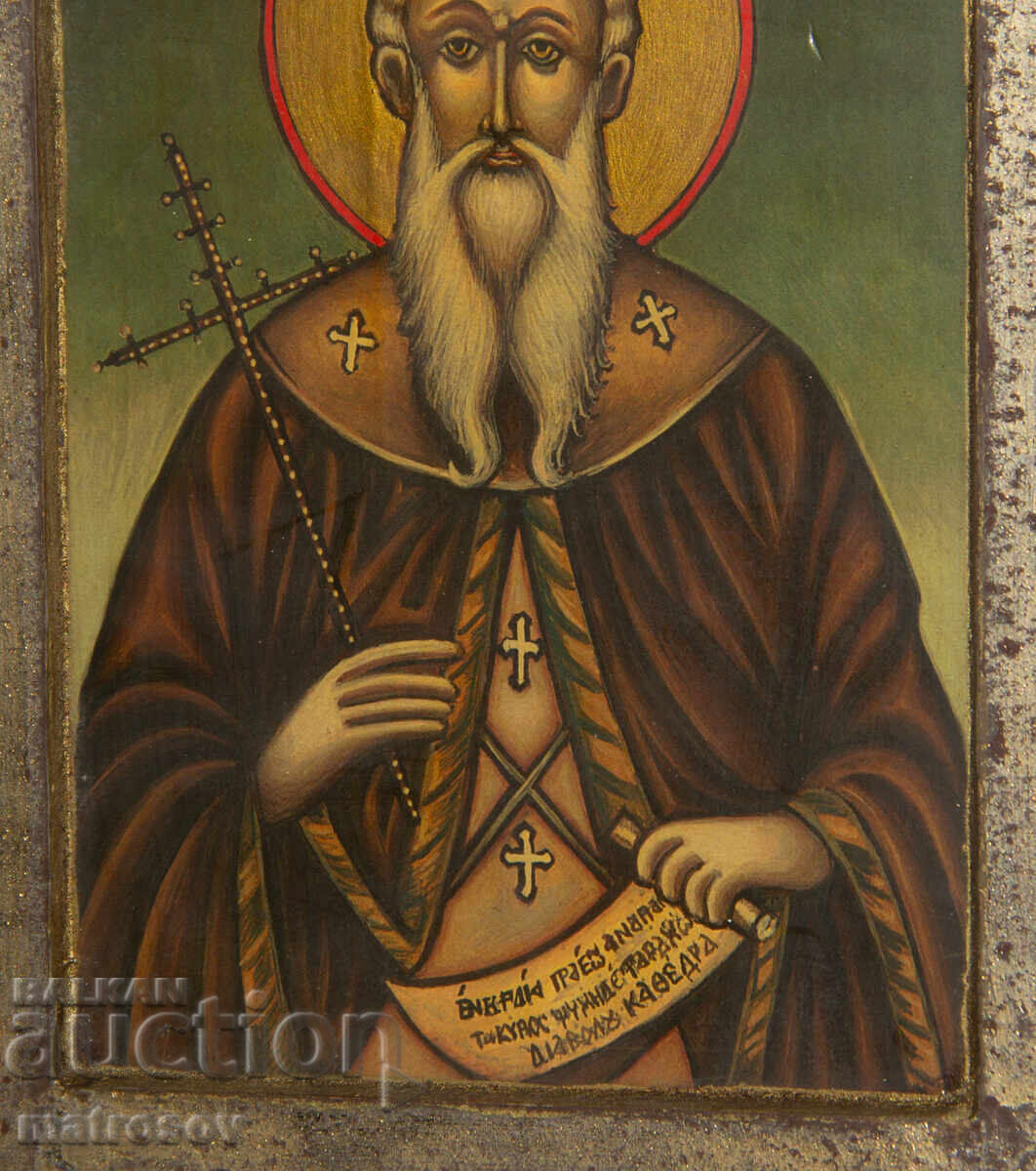 Icoană pictată manual, vopsele tempera, Sf. Ioan de Rila Făcătorul de minuni - 5