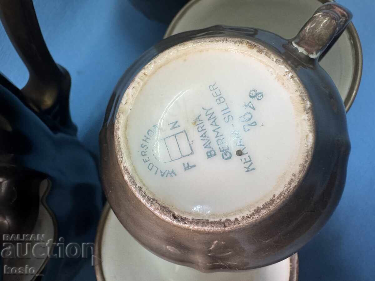 Παλιό σετ καφέ από πορσελάνη - 5