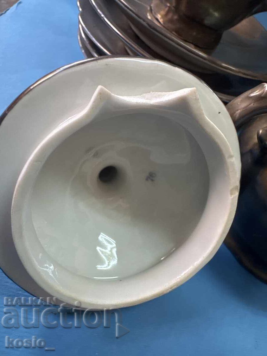 Παλιό σετ καφέ από πορσελάνη - 6