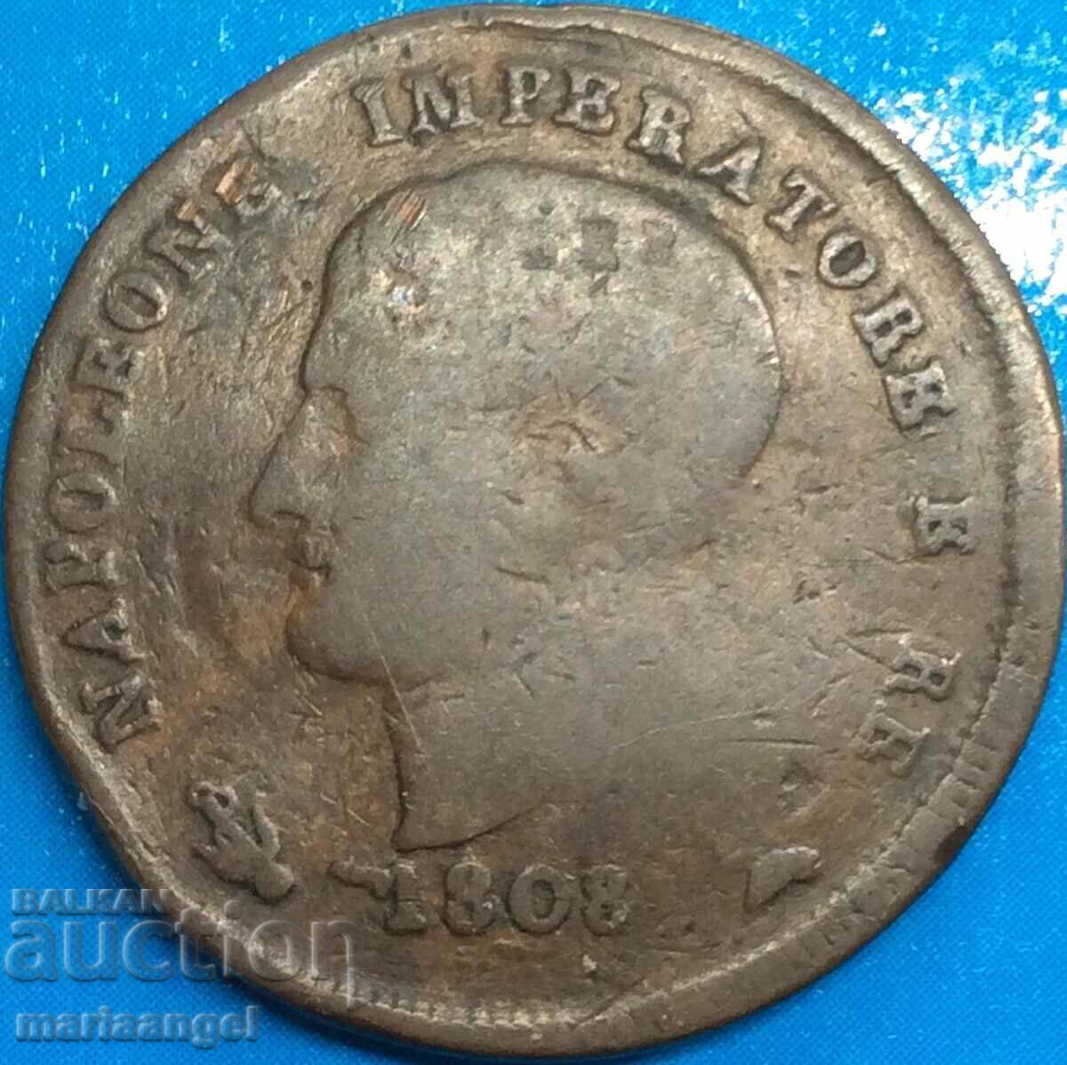 Delivery of Napoleon 3 centesimo 1808 V - Venice Lombardy