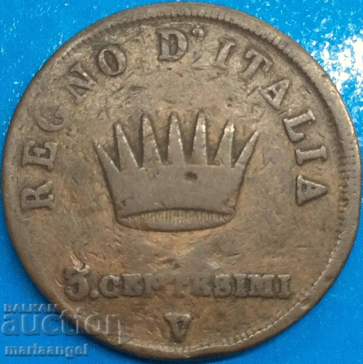 Napoleon 3 centesimo 1808 V - Venice Lombardy - 5