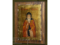 Sfântul Ioan de Rila, icoană pictată manual, tempera, aurire