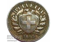 Ελβετία 2 Rapen 1898 B-Bern Χάλκινο - Σπάνιο