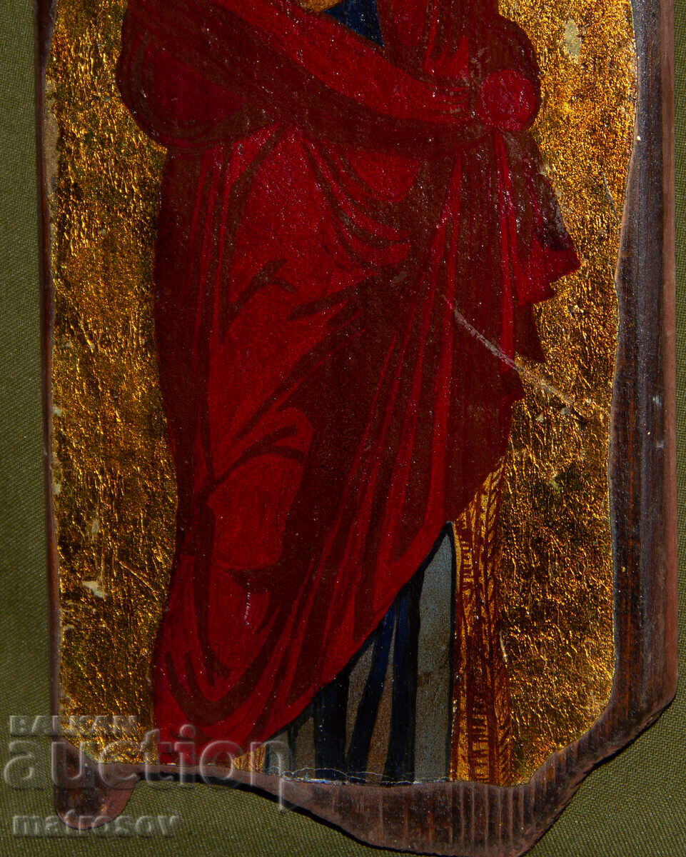 Sfântul Ioan Teologul, icoană pictată manual, tempera, aurire - 5 Sfântul Ioan Teologul, icoană pictată manual, tempera, aurire - 5