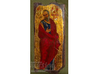 Sfântul Ioan Teologul, icoană pictată manual, tempera, aurire