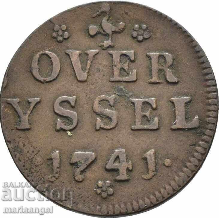 1 λεπτό Duit 1741 Ολλανδία Ολλανδία Kampen OverYssel