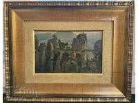 Αθανάσιος Ζέκωφ - "Βράχοι του Μπελογκράντσικ" - ελαιογραφία - υπογεγραμμένο