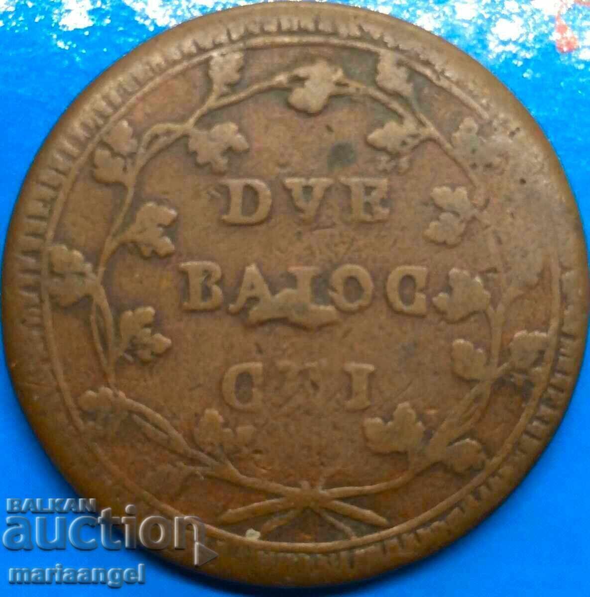 First Roman Republic 2 bayochi 1798 -1799 Vatican 35mm 19g με τιμή 132.00 BGN | € 67.49
