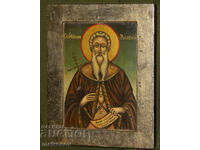 Sfântul Ioan de Rila, icoană pictată manual, tempera, aurire