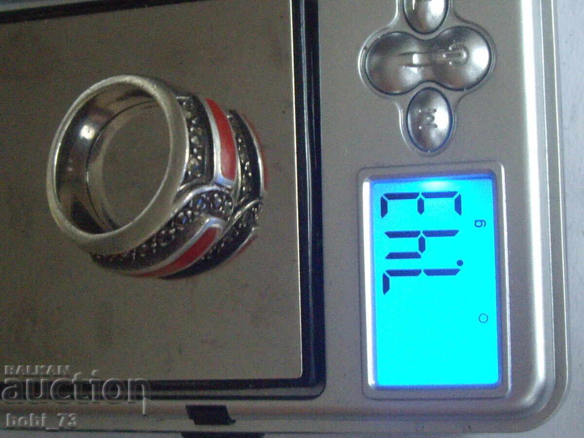 Very beautiful and interesting silver ring - 5