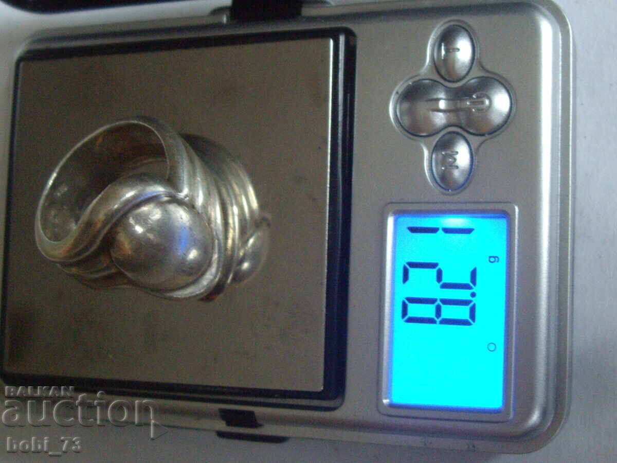 Very beautiful and interesting silver ring - 5