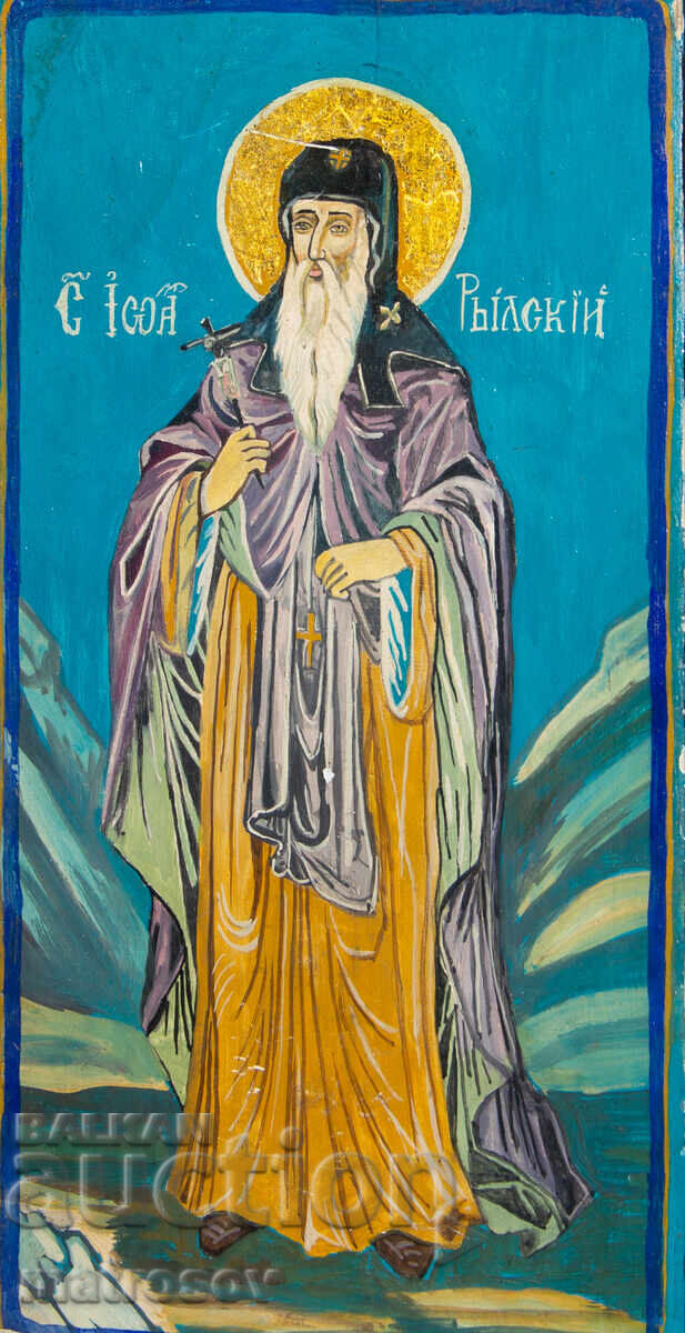 Sfântul Ioan de Rila, icoană pictată manual, culori tempera cu preț 200.00 BGN | € 102.26