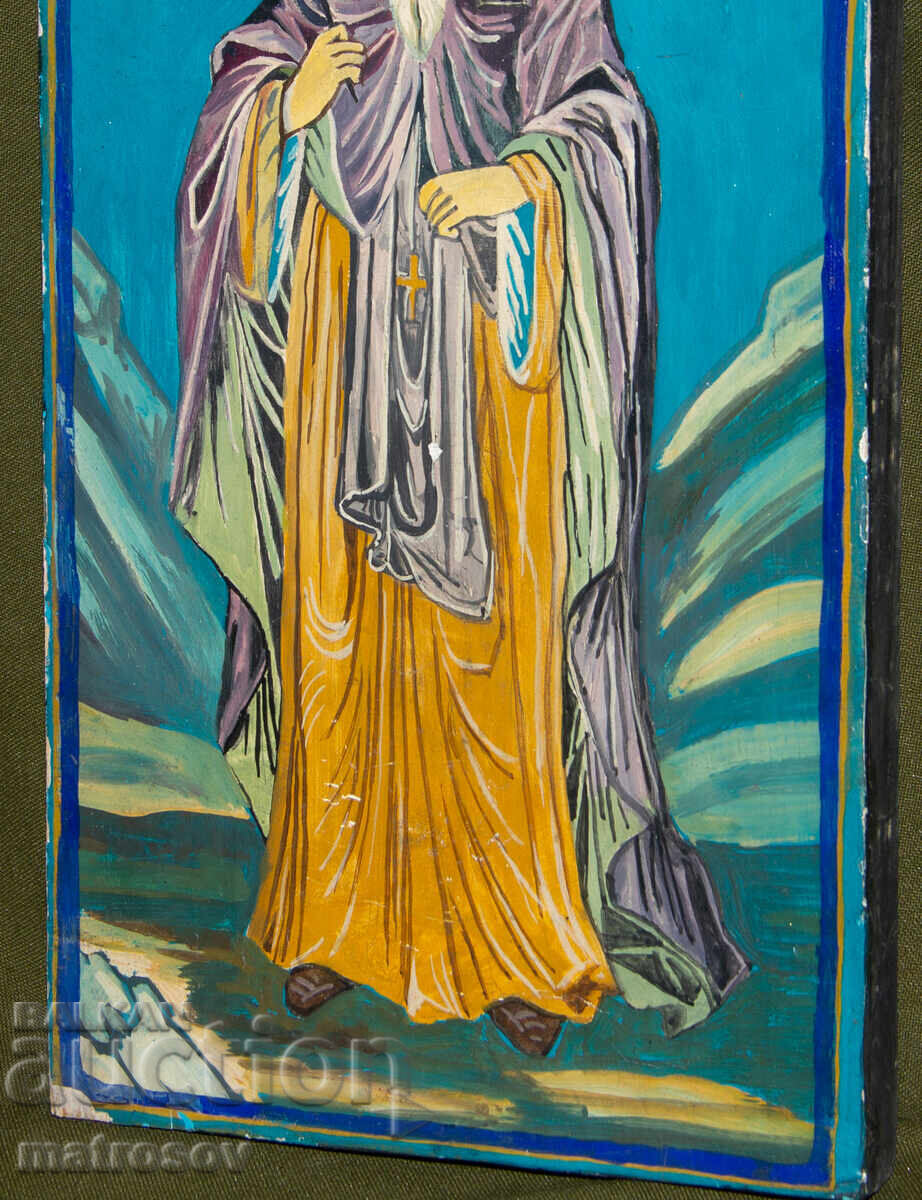 Sfântul Ioan de Rila, icoană pictată manual, culori tempera - 5