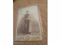 Военна снимка картон фотография Доктор Княжески Офицер
