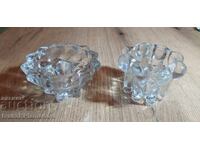 Γυάλινα κηροπήγια για γνώστες, δύο τεμάχια