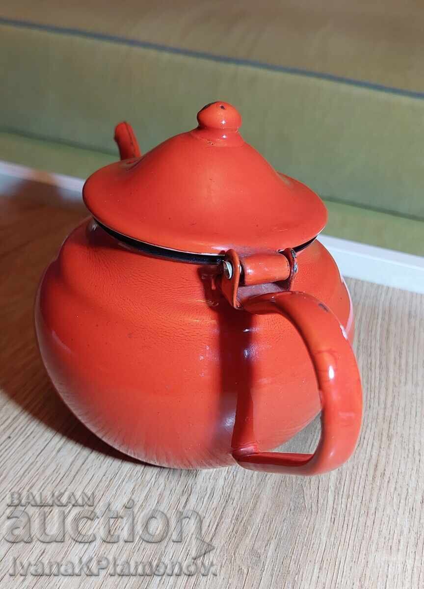 Δημοπρασία Εμαγιέ ρετρό τσαγιέρα για γνώστες