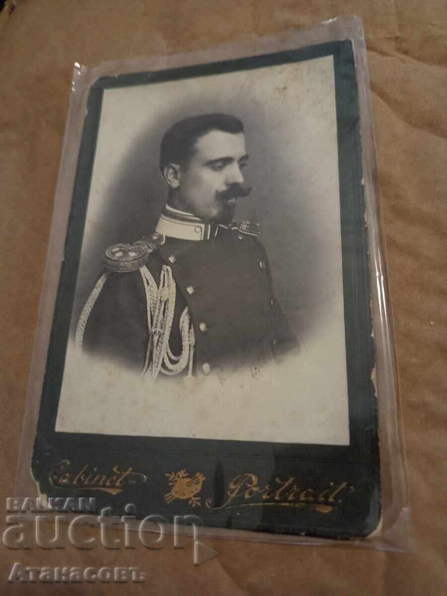 Fotografie militară, fotografie pe carton, Ofițer Princiar Fotografie militară, fotografie pe carton, Ofițer Princiar
