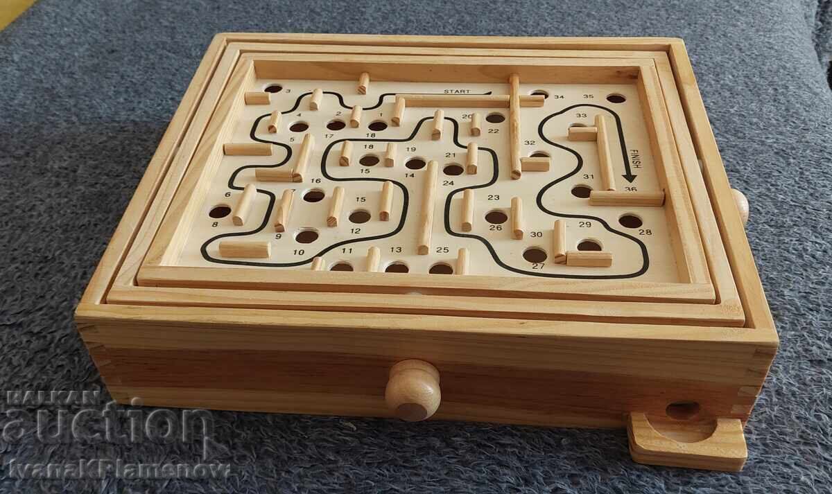 Wooden labyrinth game, excellent with price 30.00 BGN | € 15.34 Wooden labyrinth game, excellent with price 30.00 BGN | € 15.34