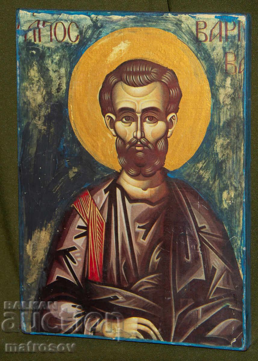 Icoană pictată manual, culori tempera, Sf. Varnaava cu preț 200.00 BGN | € 102.26