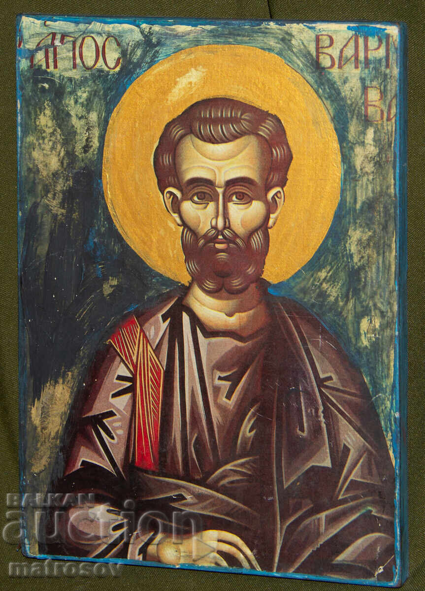 Icoană pictată manual, culori tempera, Sf. Varnaava