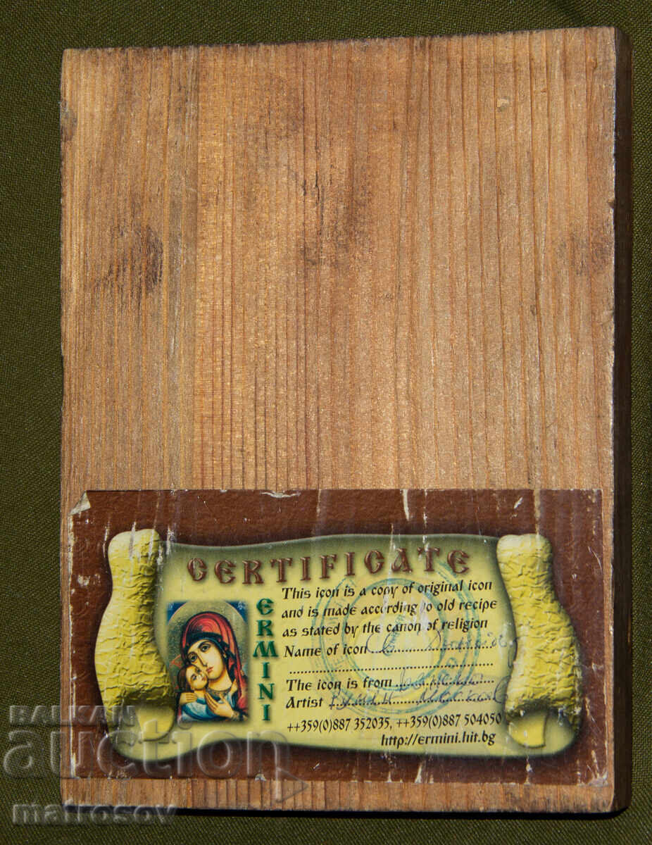 Icoană pictată manual, culori tempera, Sfântul Dumitru - 7