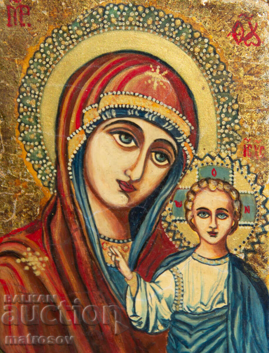Saint Mary with the Child, hand-painted icon, tempera paints with price 200.00 BGN | € 102.26