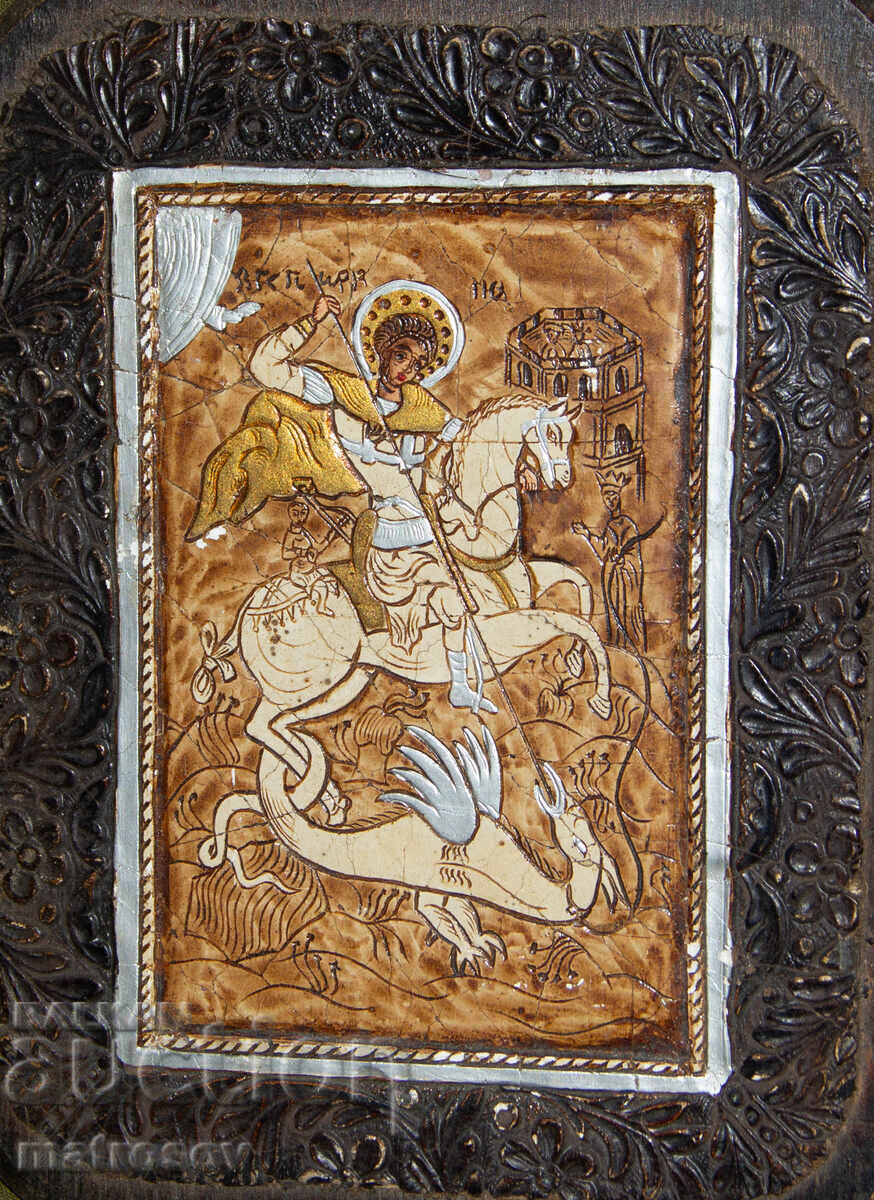Saint George, hand-painted icon, tempera paints with price 200.00 BGN | € 102.26 Saint George, hand-painted icon, tempera paints with price 200.00 BGN | € 102.26