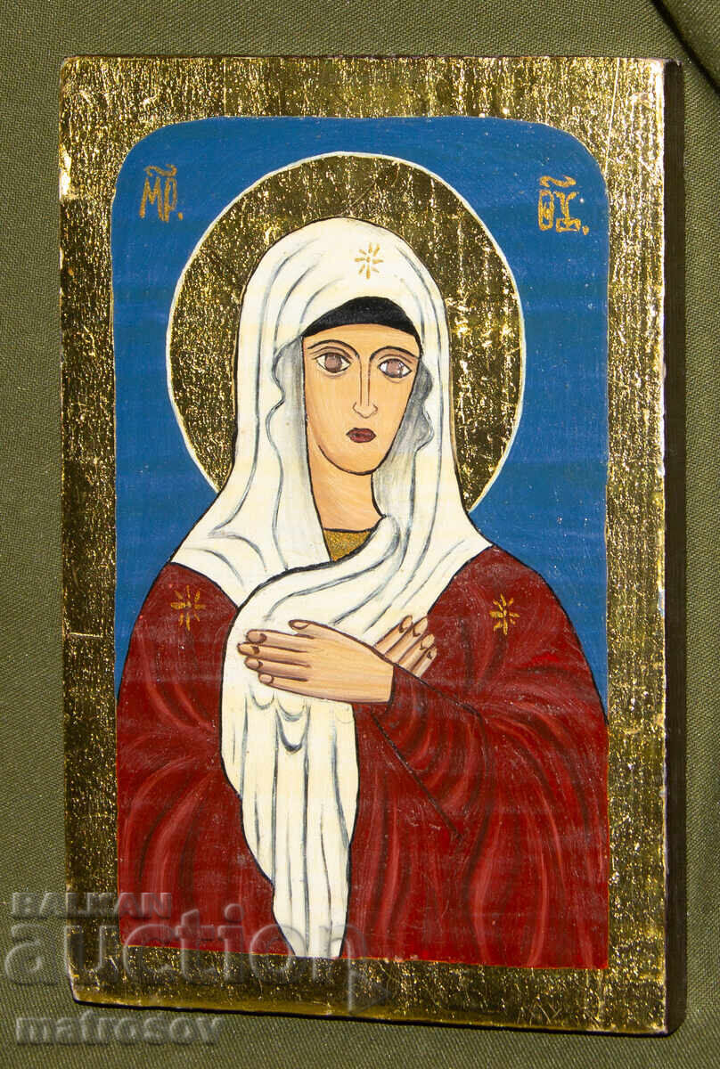 Virgin Mary, hand-painted icon, tempera paints with price 200.00 BGN | € 102.26