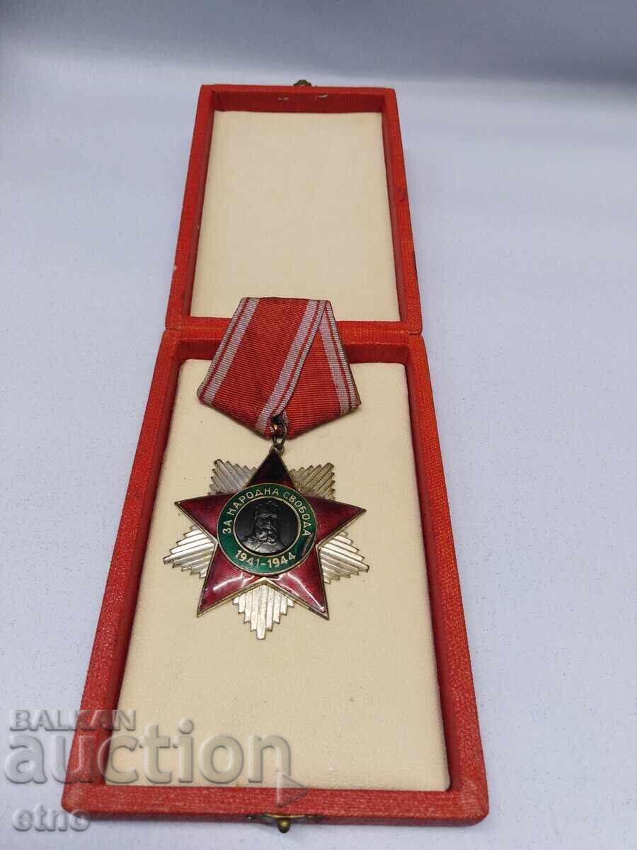 Delivery of Order for National Freedom, 2nd Class, with box, medal, distinction