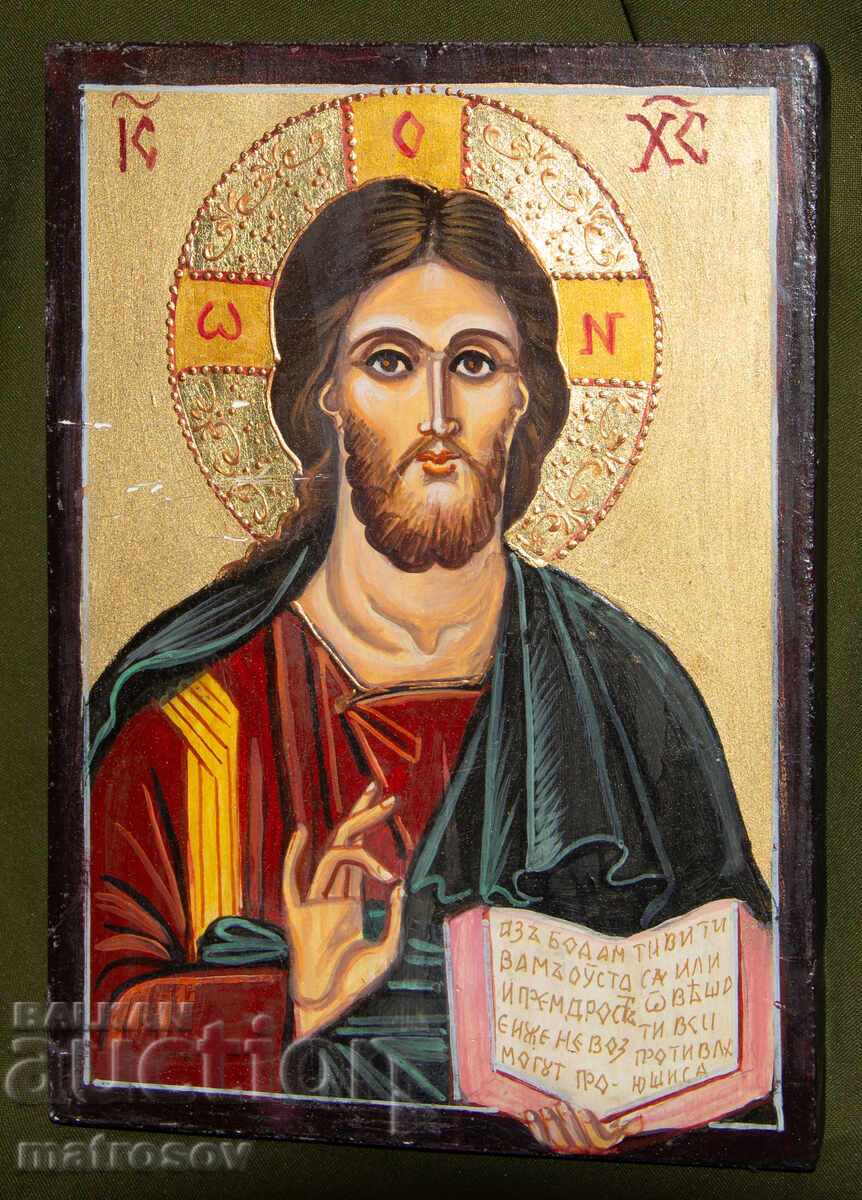 Jesus Christ, hand-painted icon, tempera paints - 5