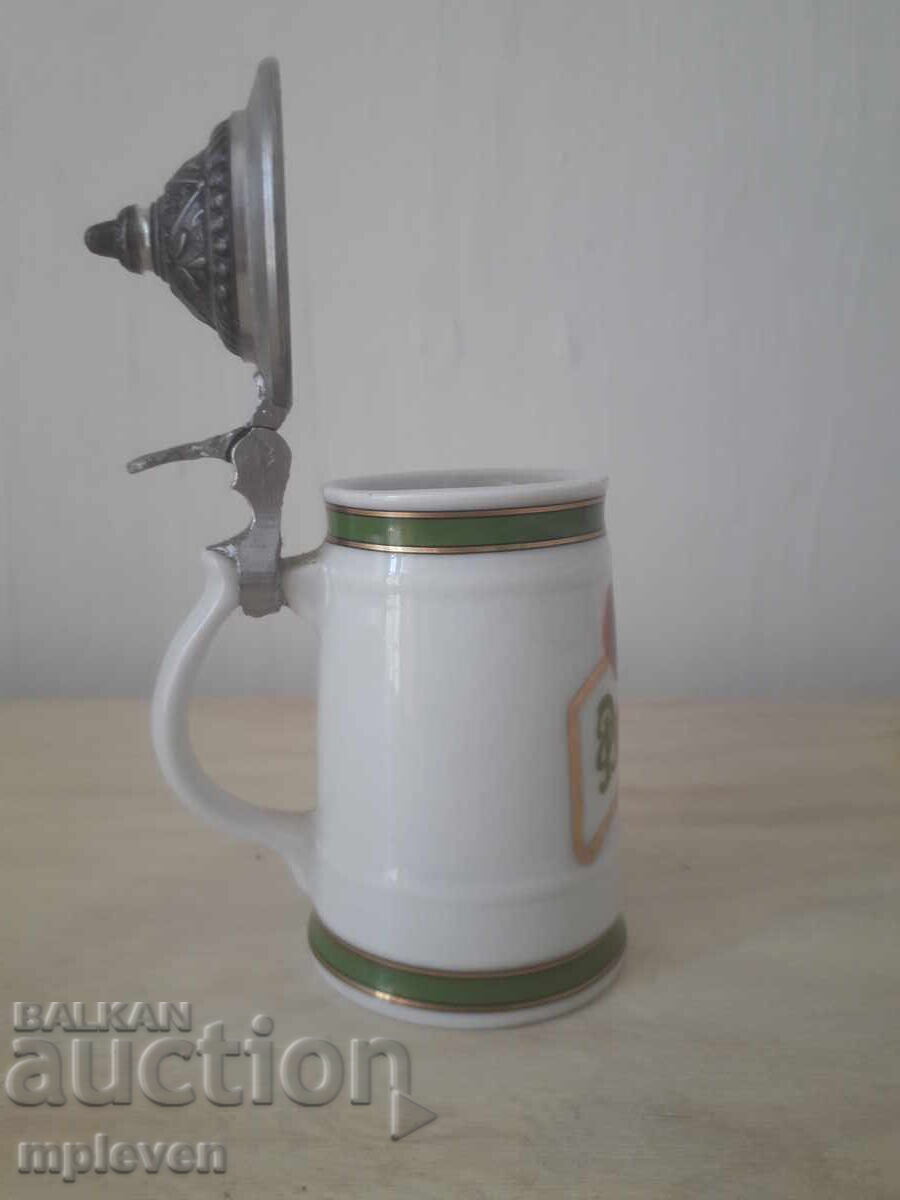 Auction Mini porcelain beer mug Auction Mini porcelain beer mug