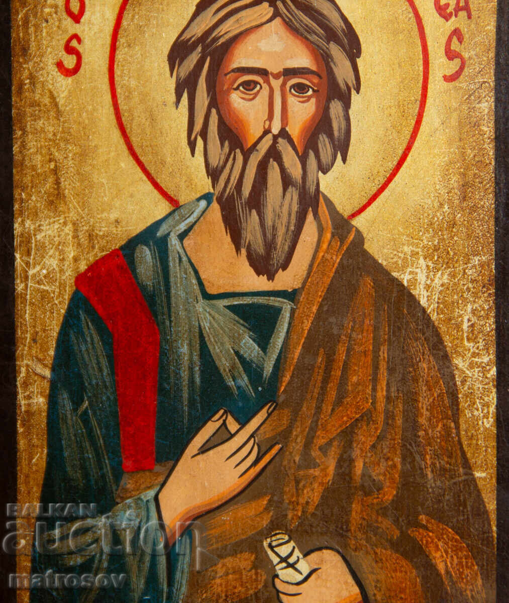 Livrarea Sfântul Andrei, icoană pictată manual, culori tempera