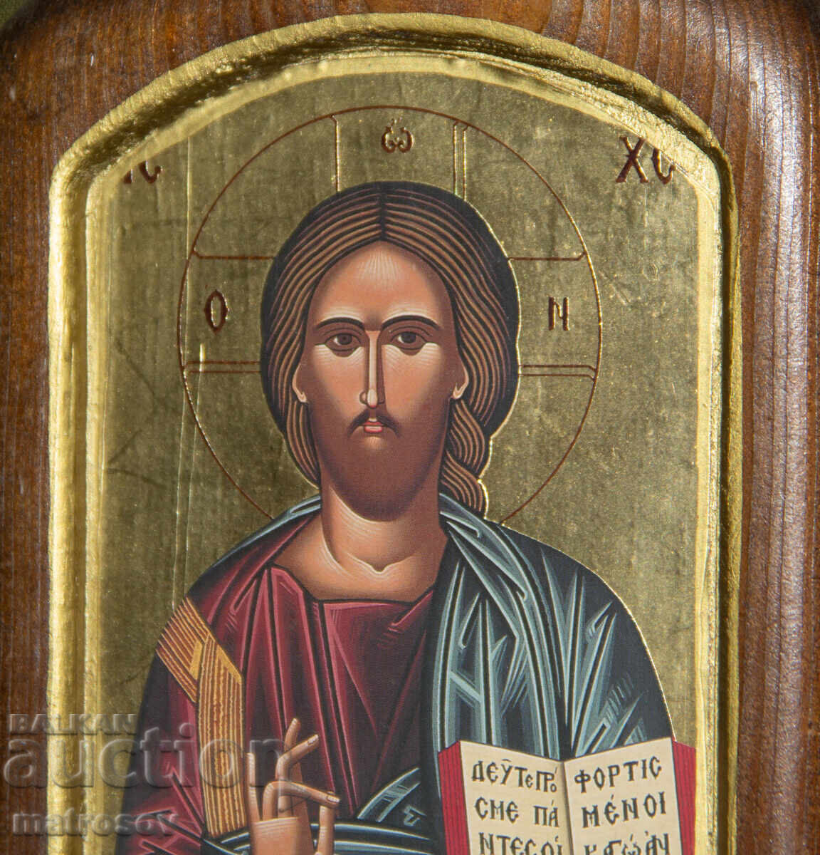 Livrarea Iisus Hristos Pantocrator, icoană pictată manual, culori tempera