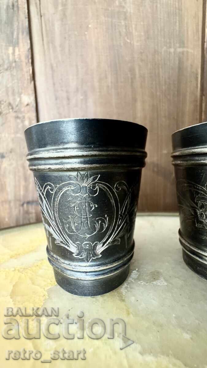 Ασημένια φλιτζάνια, τσαρική Ρωσία με τιμή 320.00 BGN | € 163.61 Ασημένια φλιτζάνια, τσαρική Ρωσία με τιμή 320.00 BGN | € 163.61