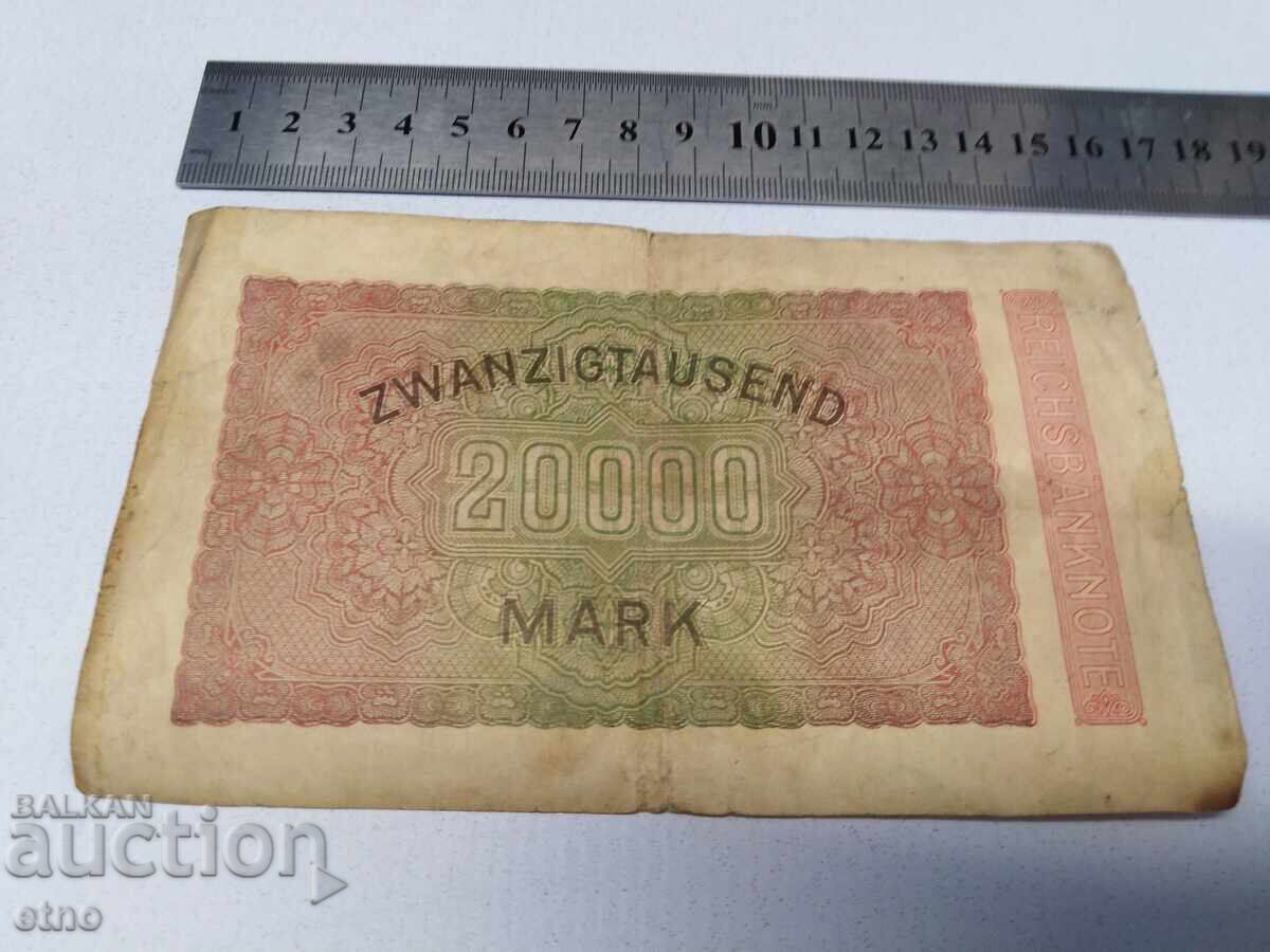1923 20,000 MARKS GERMANY, Banknote 1923 20,000 MARKS GERMANY, Banknote
