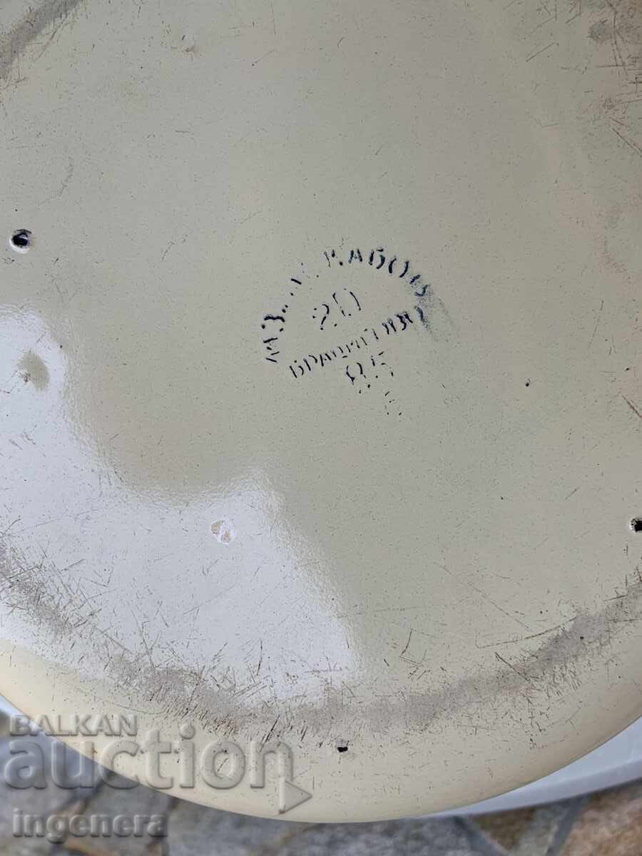 Enamelled Frying Pan from the Socialist Era Bulgaria, Marked - 5 Enamelled Frying Pan from the Socialist Era Bulgaria, Marked - 5