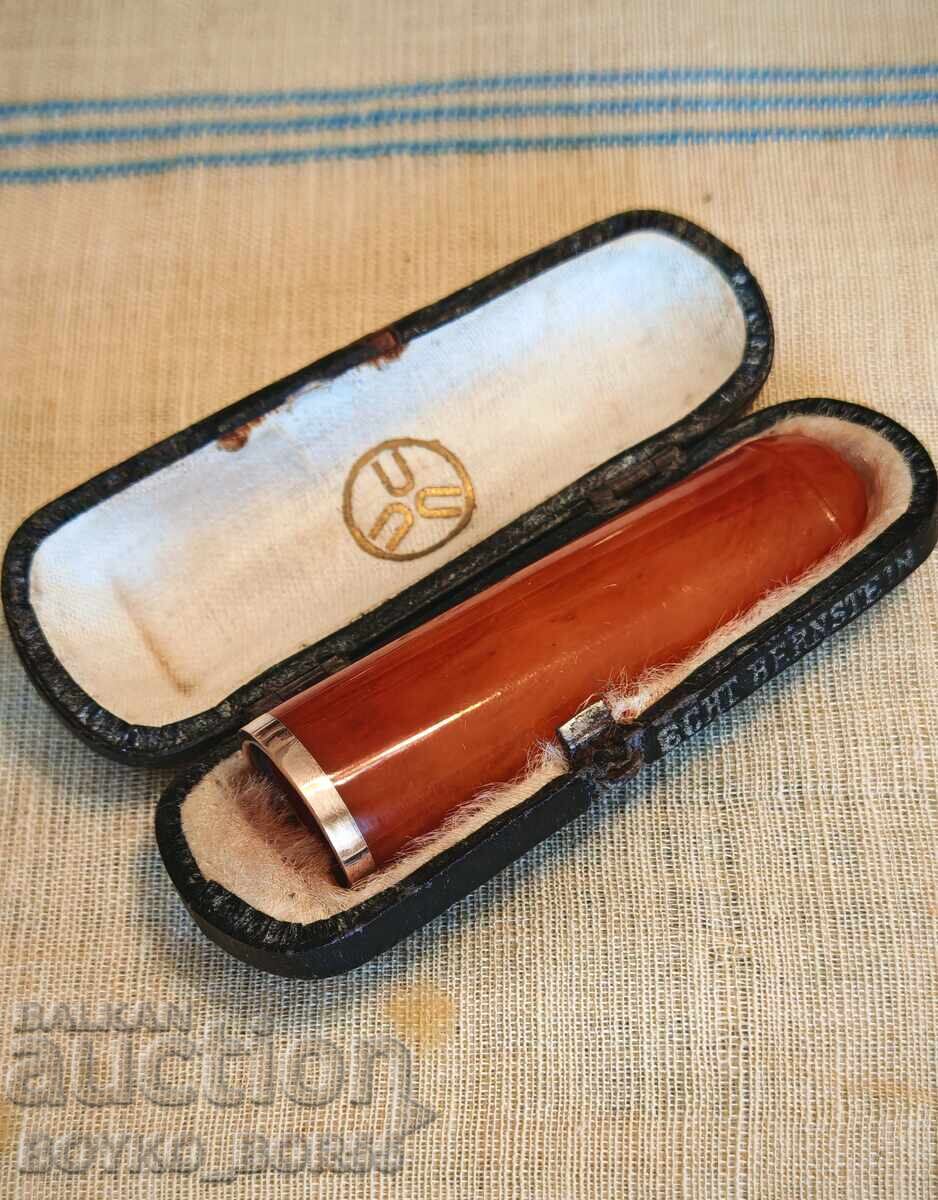 Antique Rare Amber Cigar Mouthpiece 1900s