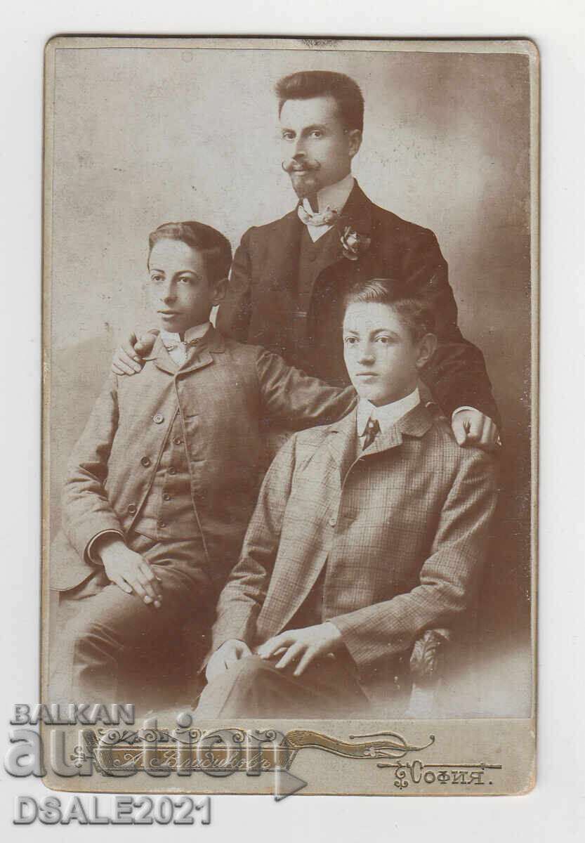 Young Men - Fashion 1890s A. WLADIKOFF SOFIA photo card